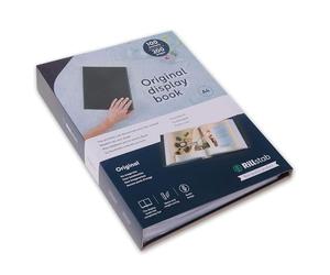 Rillstab Original Display Book A4 | 100 Clear Pockets | 200 Views | Lies Flat | No-Punch Presentation Folder for Meetings, Portfolio & School | Polypropylene | Black | 99494