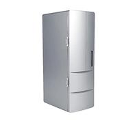 Riloer 1 Silver With Magnetic, Hot And Cold Dual-Use USB Mini-Fridge For 5V 10W Cooling 8-9 Degrees Celsius, Heating 40-65 Degrees Celsius, Silver