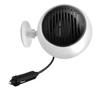 Riloer 12V 120W Car Heater For Campervan Portable Fast Heating Defrost Defogger Plug In Cigarette Lighter Compatible With All 12V DC Vehicles White