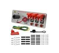 Riloer 12V 40A Universal Racing Car Ignition Switch Panel Set with ON/OFF Toggle Switch Engine Push Button
