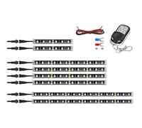 Riloer 12V 5050 SMD Motorcycle RGB LED Neon Strip Lights Kit, Universal Waterproof Remote Control Under Glow Lights Decorative Lamps, Pack of 6/8/12/16