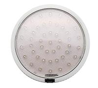 Riloer 12V 9W Car LED Interior Roof Light, White Lighting Ultra Thin Chrome Spot Light Round Reading Lamp, Universal for Car Vans Trailers Caravans Lorries