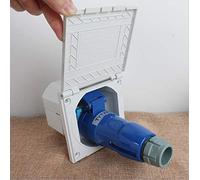Riloer 16A Waterproof External Power Socket for Motorhome Caravan, White Power Connection to the Inlet Socket