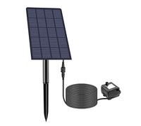Riloer 2.5W Mini Solar Powered Fountain Universal for Bird Baths Garden Fish Tank Pond Aquarium Decoration, 180 Degrees Rotation Hidden Solar Square Split Fountain Water Pump