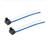 Riloer 2pcs 12V/24V 2Pin Car H7 499 Headlight Replace Bulb Holder Connector Plug Wire Socket, with 5-Inches Cable 2-Wire Connection