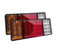 Riloer 2pcs 12V Car LED Tail Lights, Waterproof Rear Stop Lights Reverse Indicator Lamps Brake Lights, Universal for Car Truck Van Trailer Lorry Caravan