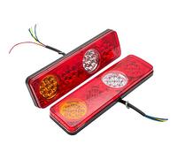 Riloer 2pcs 12V Car LED Tail Lights, Waterproof Rear Stop Lights Reverse Indicator Lamps Driving Lights, Universal for Car Truck Van Trailer Lorry Caravan