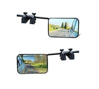 Riloer 2pcs Car Towing Mirrors with Adjustable Mounting Bracket, Caravan Trailer Dual-view Tow Mirrors Extension Towing Wing Mirrors, Clip-on Side Mirror