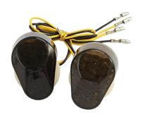 Riloer 2PCS Motorcycle Indicators, 12V Motorbike Turn Signal Lights, Amber Lamp Turning Indicators Daytime Running Lights Brake Lights Compatible with Kawasaki ZX6R ZX7R ZX9R ZX636 ZX12R ZZR600 ZZR