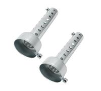 Riloer 2X 45Mm Universal Motorcycle Exhaust Muffler Baffle Db Killer Short Silencer, Universal Motorcycle Baffle, Universal Motorbike Motorcycle Exhaust Can DB Killer,Silver