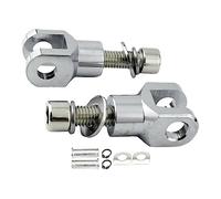 Riloer 2x Footrest Support Mount Clevis Compatible with Harley Most Models Custom and OEM Footpegs, Silver
