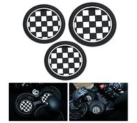 Riloer 3-Piece Car Cup Holder Set, Anti-Skid Coasters, Compatible with BMW Mini Cooper Clubman (72mm, 77mm)