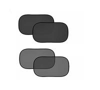 Riloer 51x31cm 4pcs Window Sun Shades Universal for Car Truck SUV RV, Mesh Breathable Sunshades High Visibility Car Side Window Protective Accessories, Transparent & Black