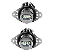 Riloer Angel Eyes Halo Ring Light Bulbs, 1Pair LED Angel Eye Marker Headlights Bulbs Compatible With BMW Series E90 Saloon LCI/E91 Touring LCI 2008-2011 (12V 40W)