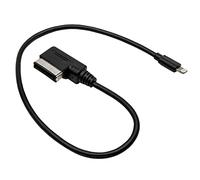Riloer Bluetooth 4.0 Adapters Charging Cable Compatible with VW Compatible with Audi A3 A4 Q5, AMI MMI 2G/3G MDI with USB Port Charger Audio Cable Black,Approx.30cm