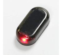 Riloer Car Alarm LED Light, Universal Anti-theft Strobe Warning Light, Dummy Alarm Box with Flashing LED Solar Power Simulated Warning Security Light, Car Security Devices Red