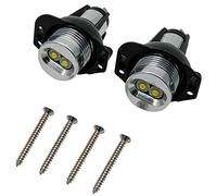 Riloer Car Angel Eyes Lights, 2PCS LED Halo Ring Marker Bulbs, Xenon Day Time Lighting for E90 E91 3 Series, White