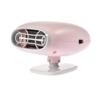 Riloer Car Heater For Camperva 12V 300W Portable Fast Heater and Cooling Fan Compatible With Various 12V DC Vehicles Cigarette Lighter Socket Pink