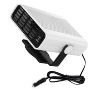Riloer Car Heater For Campervan 12V 120W Portable Fast Heating Defrost Defogger Plug In Cigarette Lighter Compatible With All 12V DC Car Models White