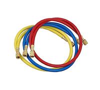 Riloer Car Refrigeration Charging Hoses, R134A R502 Refrigerant Refrigeration Charging Hose for Testing R12 R22, 3Pcs