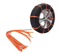 Riloer Car Snow Chains, 20 Pieces Universal Anti-slip Snow Chains for Tires, Universal Emergency Traction for 145-295 mm Wide Tires
