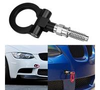 Riloer Car Towing Eye, Towing Hook Car Tow Hook Towing Ring Kit Bumper Towing Eye, Aluminum Alloy Trailer Hook Bumper Towing Eye Tow Hook Compatible with BMW Compatible with MINI Cooper, Black