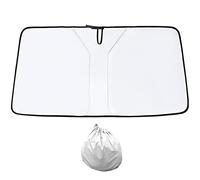 Riloer Car Windshield Sunshade, Universal Car Interior Titanium Windscreen Sun Shade Cover Cloth Visor Protection, Silver 136 * 65cm/142 * 80cm for Sedan SUV