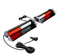 Riloer Dash Emergency Strobe Lights Bar 2 In 1 With 24 High Intensity Leds And Tir Optical Lenses Compatible with Universal Red/White