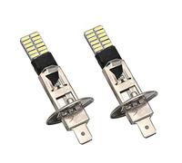 Riloer H1 Headlight Bulbs, 2PCS 24-SMD 4014 LED Fog Lights/DRL Daytime Running Lights/Driving Lamp for Vehicle, 6000K White Light