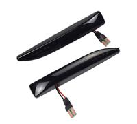 Riloer LED Fender Dynamic Side Marker Light Signal Lamps Compatible with BMW 7 Series E65 E66 E67 2001-2008 63137164757 63137164758 Smoked Shell