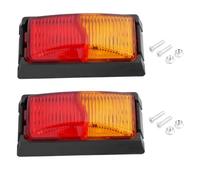 Riloer LED Trailer Side Marker Lights For Car Mods Indicator Repeater Accessories Red and Amber Compatible with Truck Lorry And Trailer 2pcs