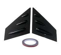 Riloer LH RH Side Window Louvers Spoiler Cover Panel, Front Left Driver and Right Passenger Side Window Quarter Blinds Cover, Compatible with Subaru WRX STI Impreza Sedan Hatchback, Carbon Fiber