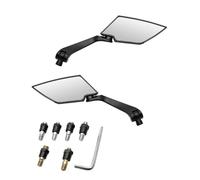 Riloer Motorbike Side Mirror 8mm/10mm Universal Aluminum Carbon Style Diamond Blade Design Motorcycle Rear View Mirror Compatible with Kawasaki Suzuki Honda Victory Chopper Yamaha