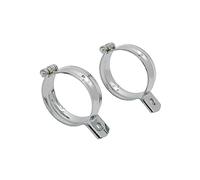 Riloer Motorbike Turn Signal Mount Bracket 52-60mm, Motorbike Modified Indicator Turn Signal Mount Bracket Clamp Front Fork, 1 Pair Motorcycle Mounting Brackets Clamp Holder Support, Chrome