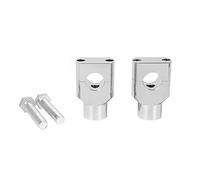 Riloer Motorcycle Handlebar Riser 1 Pair, Handle Bar Clamp Risers, UniV*ersal Fit 7/8 inch 22mm, Silver 22mm (7/8")