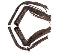 Riloer Motorcycle Universal Brake Clutch Lever Fringed Handlebar Grips Tassel, Universal MotorBike Fringe Leather Hand Grip Tassel Brake Lever Cover, Brown