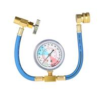 Riloer R134A AC Recharge Hose with Pressure Gauge, Air Con Regas Kit Charging Hose, Car Air Conditioning Refrigerant Refill Adapter for R134A R12 R22 Systems