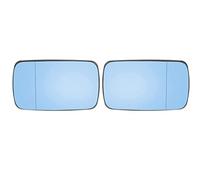 Riloer Rear view mirror left/right for car, mirror mirror glass white/blue tinted, suitable for B-M-W Series 3 E46 318i 320i 325i 330i 1998-2006, 51168250438