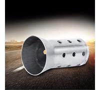 Riloer Silver Plug-In Baffle Muffler, Universal And Removable Motorcycle Exhaust Pipe, Stainless Steel Muffler Db Killer For Motorcycles, Diam. 51Mm, 1 Piece