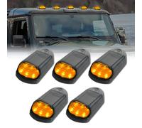 Riloer Solar Cab Light, Solar Powered Cab Led Light, Vibration Sensor Roof Light Cab Marker Light LED Wireless Solar Cab Lights, Vibration Type (Amber light)