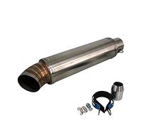 Riloer Titanium 76 * 260/2.99 * 10.24in Motorcycle Exhaust Silencer Kit, Universal Silent Motorcycle Exhaust for D-ucata N-inja Motorcycle Exhaust Pipe for Installation Diameter 51mm/2.01in