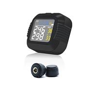 Riloer Tpms Motorcycle Tire Pressure Monitoring System With 2 External Sensors, Wireless Lcd Display, Usb Charging, Suitable For Bikes, Mountain Bikes