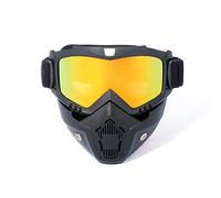 Riloer Uv Protective Ski Bicycle Open Face Helmet Motorcycle Mask Detachable Goggles Motorcycle Off-Road Vehicle Goggles