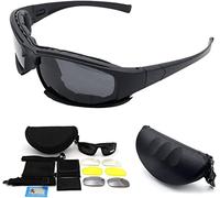 Riloer X7 Protective Goggles Polarized Sport Sunglasses, UV-Rays Resistant Sun Glasses with 4 Lens, Universal for Motorcycle Riding Cycling Skiing Fishing