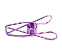 RILOMBAO 7 Pieces Large Clothes Pegs Stainless Steel High Elasticity Heavy Duty Multipurpose Metal Wire Chip Clips 7cm for Snack Bags Food Packages Office Outdoor Photo