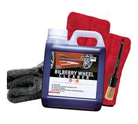 Rim Cleaning Bundle: ValetPRO Bilberry Wheel Cleaner 1 Litre - Rim Cleaner Concentrate + Nuke Guys Rim Brush + 2x Nuke Guys Precision Gloves + detailmate Dry Cloth 1000GSM