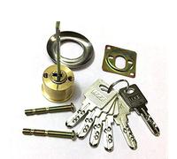 Rim Cylinder Lock Cylinder Brass Replacement Cylinder Door Night Lock with 6 Keys