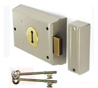 Rim Deadlock with 2 Keys 100mm x 75mm Grey