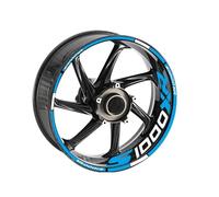 Rim Decal Motorcycle Reflective Wheel Decal For BMW S1000XR S1000 XR 17 Inch Rim Stripe Decals Waterproof Hub Stickers Motorbike Wheel Stickers(Blue)