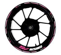 Rim Decals set Motorcycle Rim Reflective Sticker For SUZUKI SV650S SV 650S 650 S 17 Inch Wheel Hub Decals Waterproof Strips Stickers Motorbike Reflective Hub Decal(Color 2)